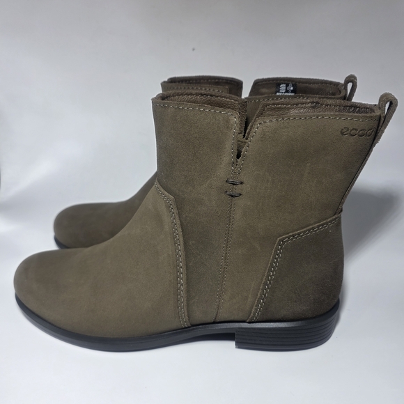 Ecco Shoes - ECCO Women’s Brown Leather Ankle Boots Size 41 (US 10) Side Zip Comfort Booties